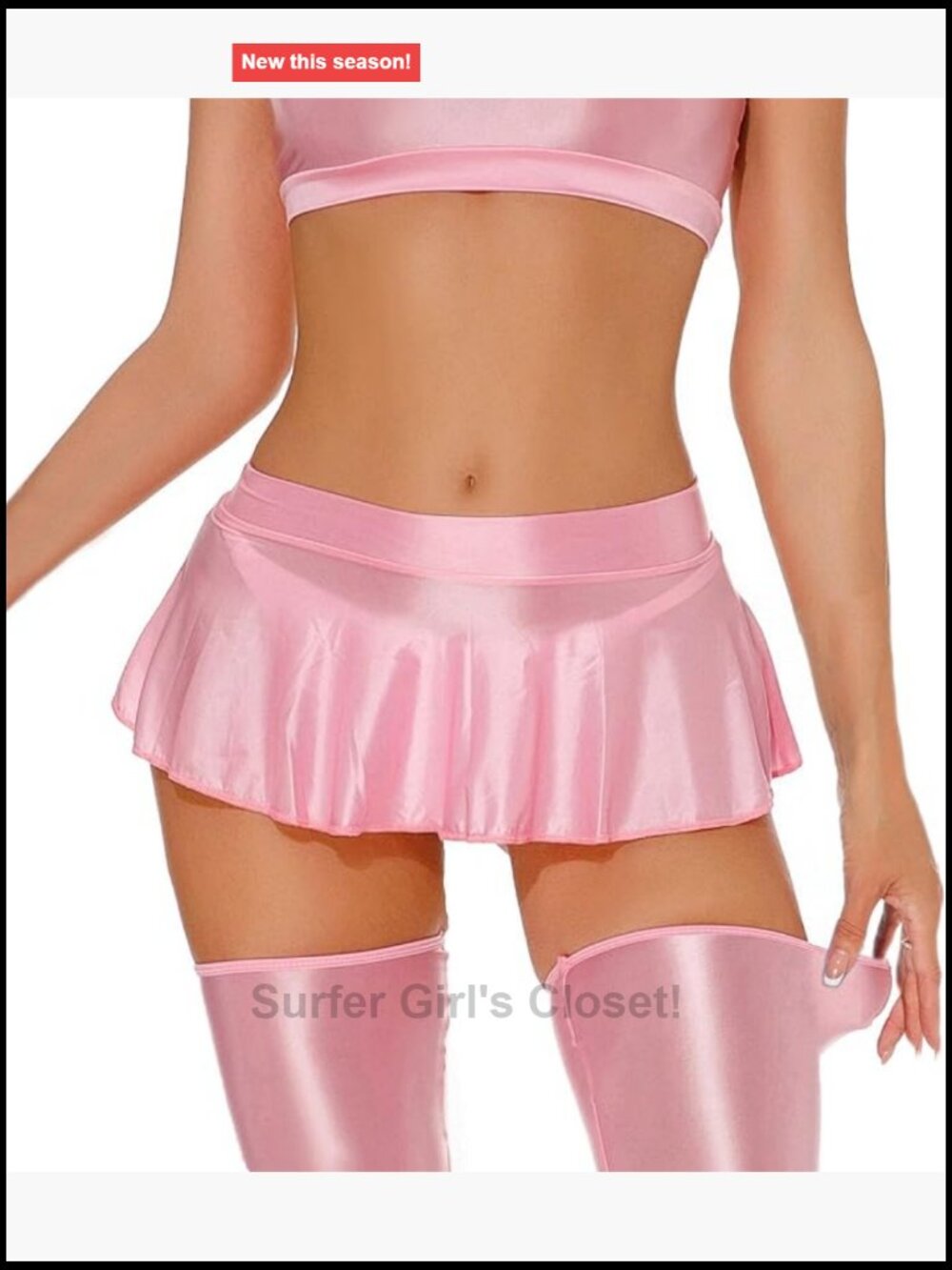 Womens Shiny Glossy Mini Skirt Pleated Ruffle Low Waisted See Through Rave